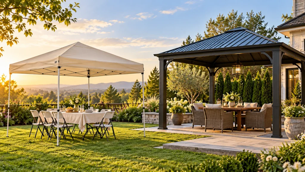 Pop-Up Canopy vs Gazebo: Which Shelter Fits How You Use It? 1 Pop Up Canopy vs Gazebo