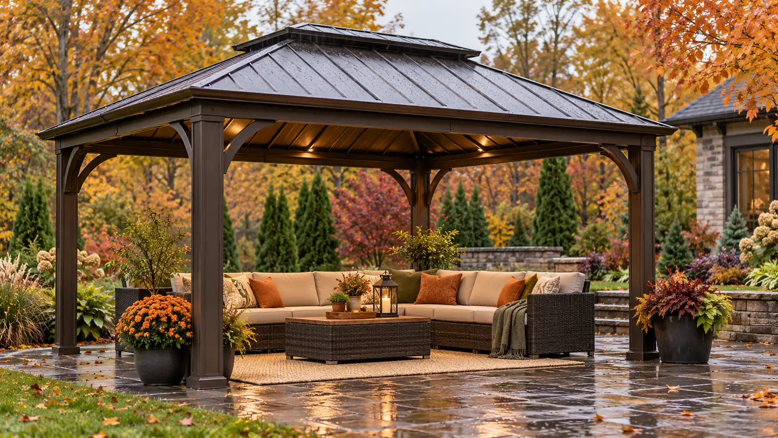 Best Hardtop Gazebos of 2026: 10 Picks for Year-Round Outdoor Protection 1 Illustrative gazebo scene: hardtop gazebos for year round use