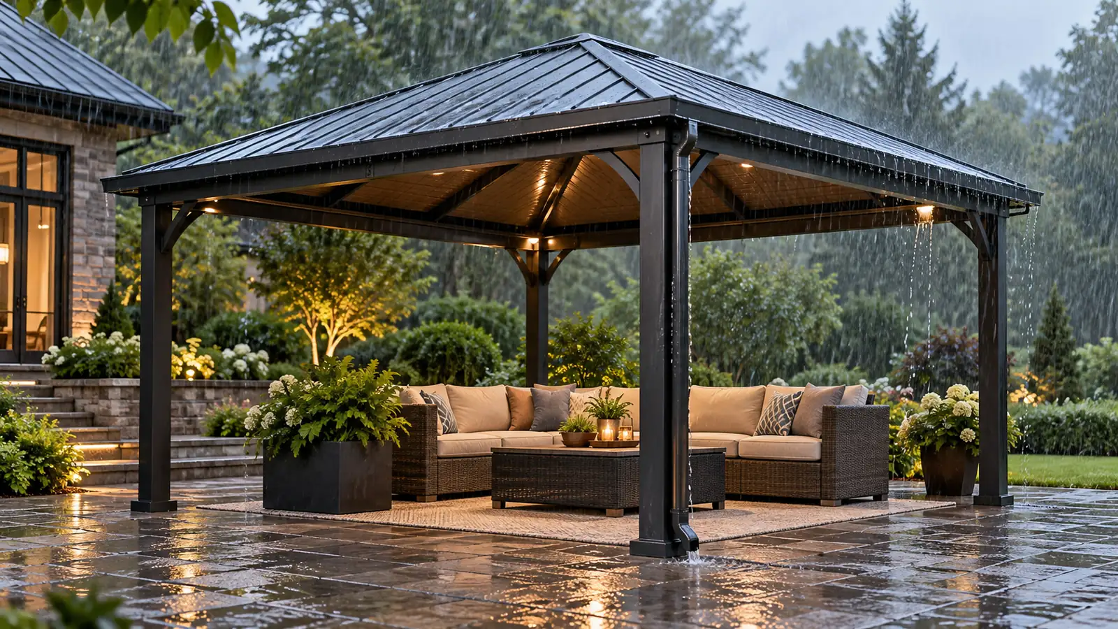 Best Hardtop Gazebos with Drainage Systems of 2026: 6 Durable Picks for Year-Round Outdoor Living 1 Illustrative gazebo scene: hardtop gazebos with drainage systems
